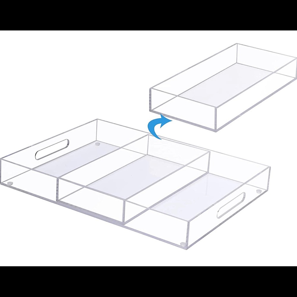 Clear Acrylic Serving Trays 11.8”X15.8”